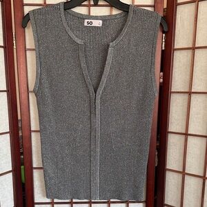 So Metallic Sweater Tank Vest, size XL